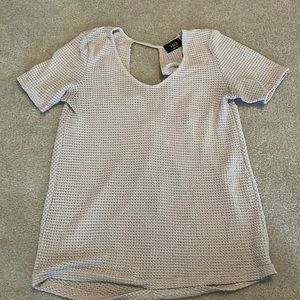 Vici Cream Short Sleeve Textured Tee